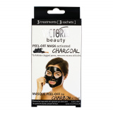 Black Peel-Off Face Mask with Activated Charcoal against Blackheads and Spots, 3pcs x 8ml