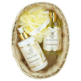 Gift Set for Women and GOLD PARADISE (body lotion+ shower gel+ Shower Loofah)
