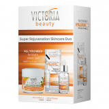 Hyaluron Gift Set for Women and Men with an Anti-Aging Moisturizer with Folic Acid and a Face Serum with Vitamin C and Hyaluronic Acid (Day and Night Cream 50ml, Serum 20ml)