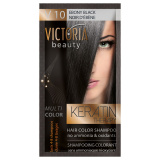№10 Hair Color Shampoo - no ammonia and oxidants - EBONY BLACK 40ml