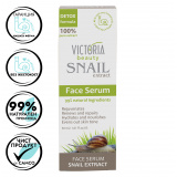 Rejuvenating and Moisturizing Face Serum with Snail Extract and Aloe Vera, 30ml