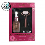 Garden of Eden Luxurious Gift Set for Women with a Rose Quartz Face Massager and a 100% Natural Face Oil, 150ml