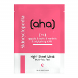 Night Peeling Facial Sheet Mask with Glycolic, Lactic, Mandelic, and Polyhydroxy Acids 20ml