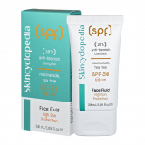 SPF 50 Sun Protection Face Fluid With 10% Anti-Blemish Complex With Niacinamide, Tea Tree, and a Mattifying Complex.