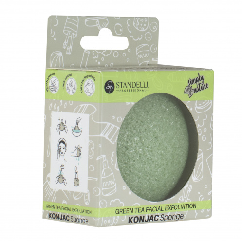 Simply Nature Green Tea Infused Konjac Sponge, 1pc