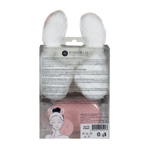 Set with a Rabbit Headband and a Face Cleansing Sponge