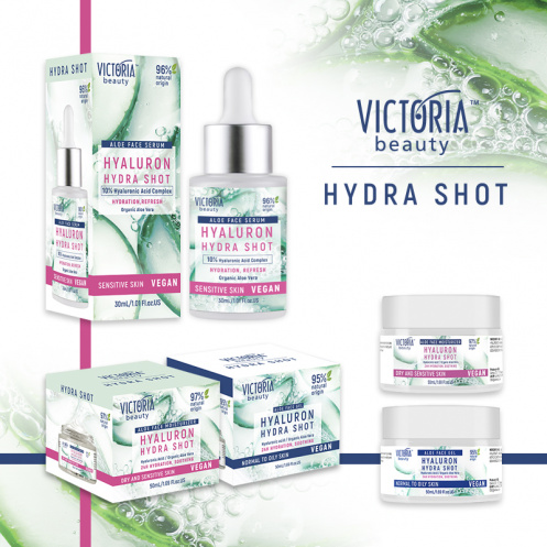 Hydra Shot Aloe Vera Face Gel Moisturizer with Hyaluronic Acid, Aloe Juice, and Niacinamide 50ml