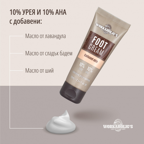 Workaholic’s Foot Cream with 10% Urea AND 10% AHA
