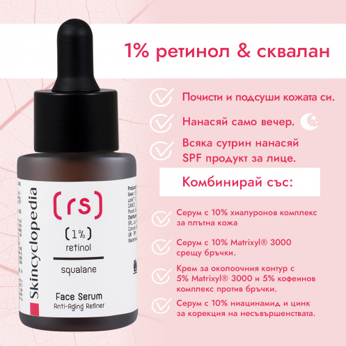 Anti-Aging Face Serum with 1% Retinol and Squalane, 30ml